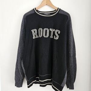 Vintage Roots Crewneck Wool Sweater Mens Extra Large 90s